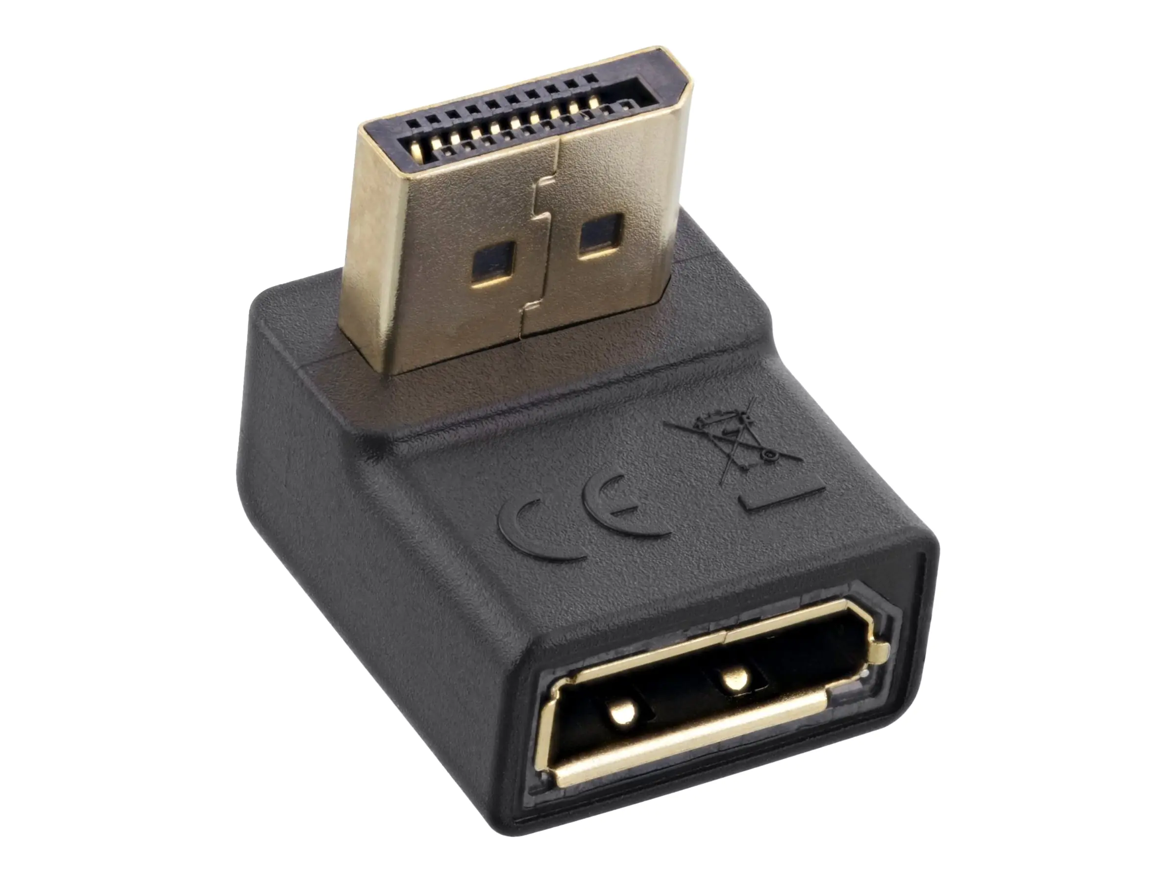 InLine - DisplayPort-Adapter - DisplayPort (M) nach unten gewinkelt zu DisplayPort (W) gerade - DisplayPort 1.2 - gewinkelt, 4K Unterstützung - Schwarz InLine - DisplayPort-Adapter - DisplayPort (M) nach unten gewinkelt zu DisplayPort (W) gerade - DisplayPort 1.2 - gewinkelt, 4K Unterstützung - Schwarz