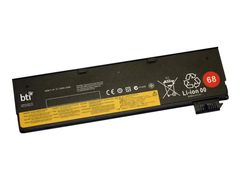 BTI - Laptop-Batterie (gleichwertig mit: Lenovo 0C52861) - Lithium-Polymer - 3 Zellen - 2060 mAh - 23 Wh - für ThinkPad L450; L460; L470; P50s; T440; T440s; T450; T450s; T460; T460p; T470p; T550; T560; W550s; X240; X250; X260; X270