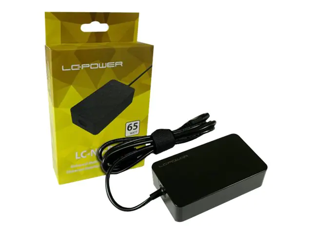 LC Power LC-NB-PRO-65 - Netzteil - Wechselstrom 110-240 V - 65 Watt - Schwarz
