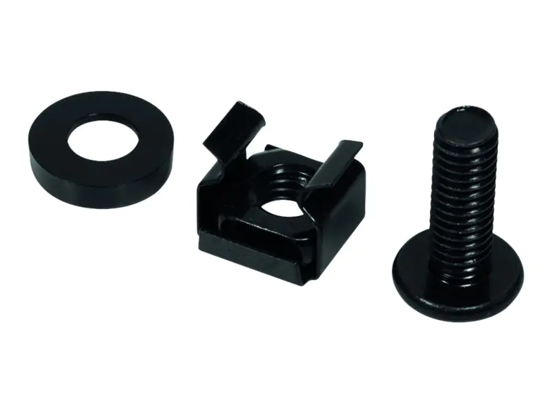 LogiLink - Regalschrauben, Muttern und Unterlegscheiben (M6) - Schwarz (Packung mit 50) - für P/N: D42E88B