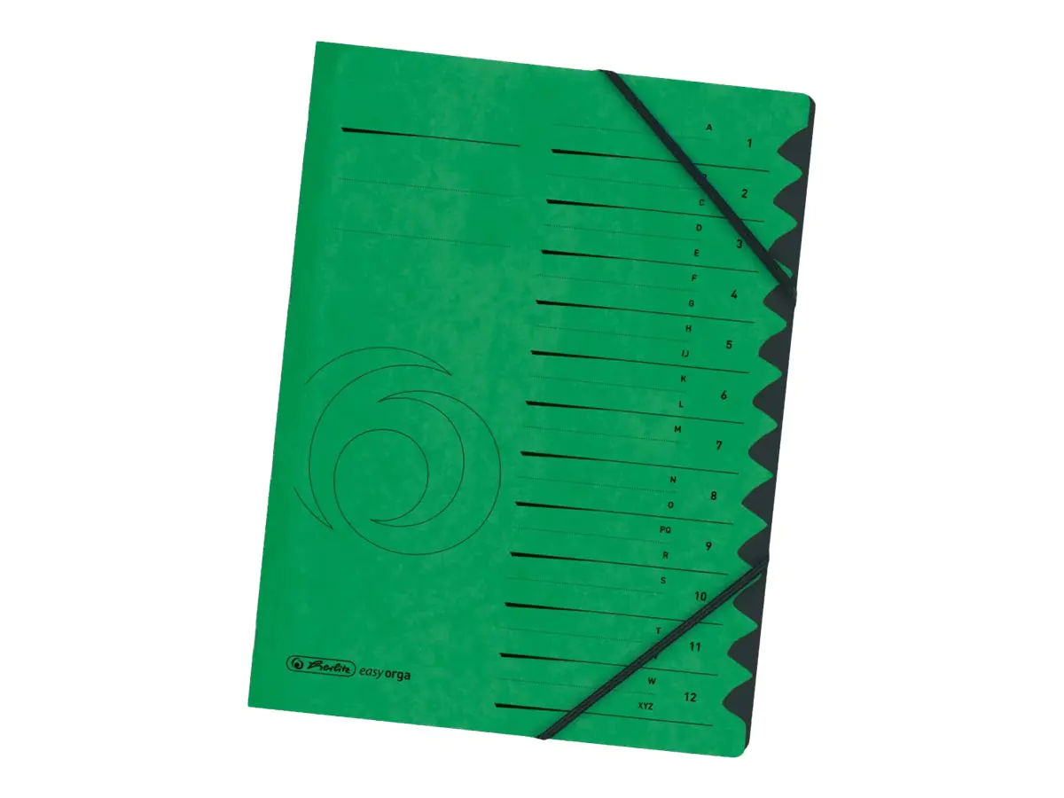 Herlitz Colorspan - Gliederungsordner - 12 Fächer - 12 Teile - vorgedruckt: A-Z, 1-12 - für A4 (210 x 297 mm) 10843332
