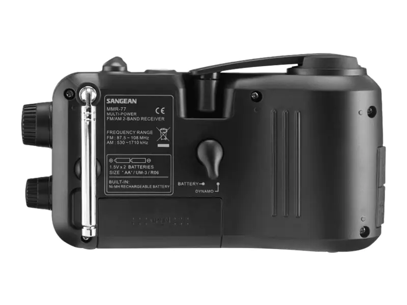 Sangean Electronics MMR-77 Outdoorradio MW UKW Handkurbel spritzwassergeschützt