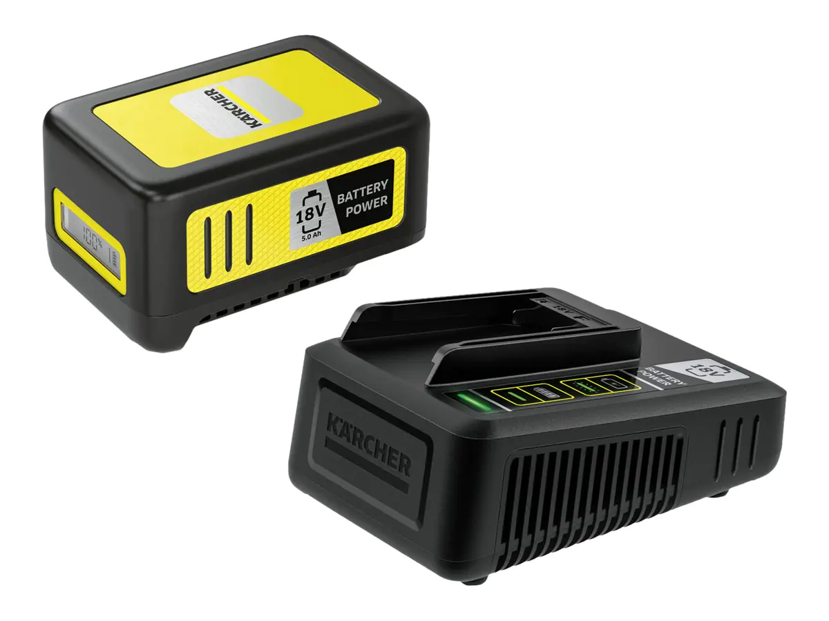 Kärcher Starter Kit Battery Power 18/50 - Batterieladegerät + Batterie - Li-Ion - 5 Ah - 2.5 A - für Kärcher AD 2, KHB 4-18, KHB 6, PCL 3-18, SE 3-18, WRE 18-55; CNS 18; TLO 18; WRE 18