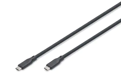 DIGITUS USB Silikon Kabel, USB 20Gbps, 2m, schwarz