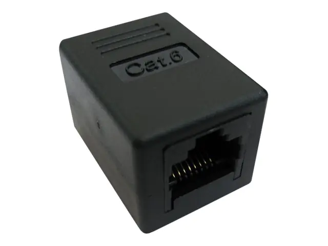 VALUE - Netzwerkkoppler - RJ-45 (W) zu RJ-45 (W) - ungeschirmt - CAT 6a - Schwarz