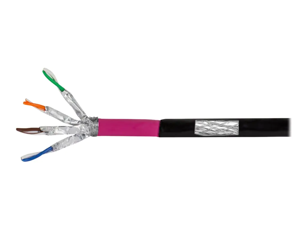 LogiLink Professional - Bulkkabel - 100 m - S/FTP - CAT 7 - halogenfrei, im Freien, Gigabit Ethernet Support, direct burial - Schwarz