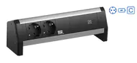 Bachmann Desk - 2 AC-Ausgänge - Indoor - Typ F - Aluminium - Kunststoff - 1 Stück(e)