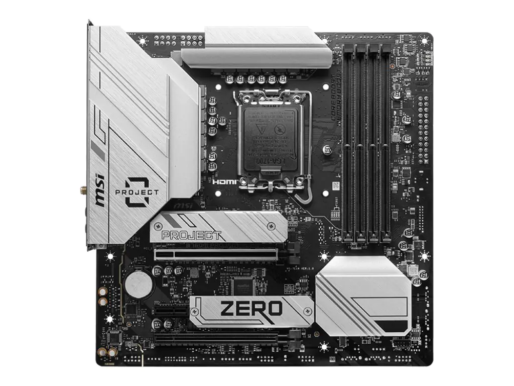 MSI B760M PROJECT ZERO - Motherboard - micro ATX - LGA1700-Sockel - B760 Chipsatz - USB 3.2 Gen 1,