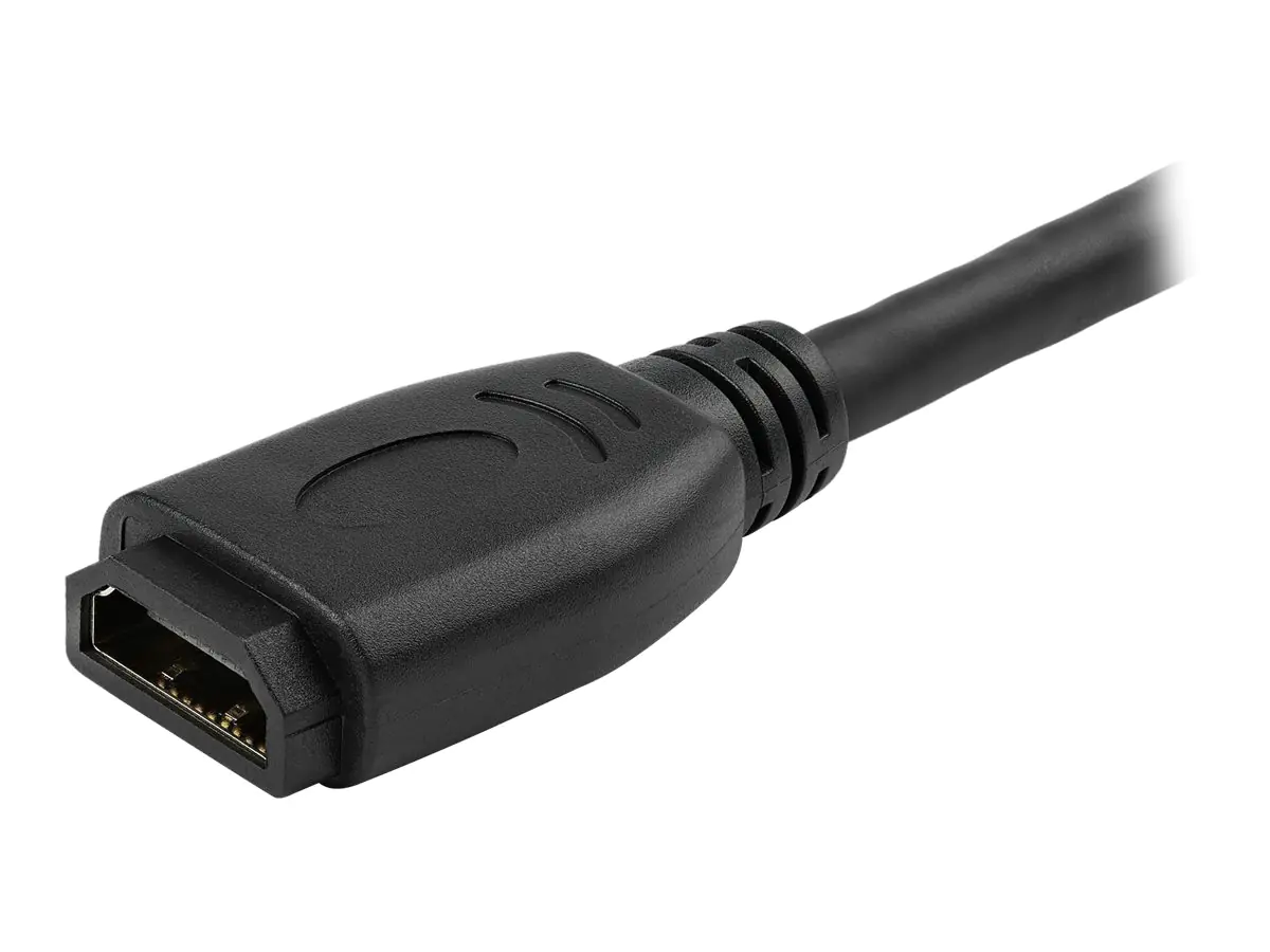 StarTech HD2MF6INL 15 cm High Speed HDMI-Verlängerungskabel St/Bu - HDMI 2.0 Adapterabel mit 4K 60Hz - Kurz - HDMI-Verlängerungskabel - HDMI männlich gerade zu HDMI weiblich gerade - 15.2 cm - Doppelisolierung - Schwarz - 4K Unterstützung