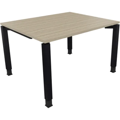 Schreibtisch Vierfuß Quadratrohr B1200xT1000xH680-820 an/Eiche Natur Schreibtisch Vierfuß Quadratrohr B1200xT1000xH680-820 an/Eiche Natur