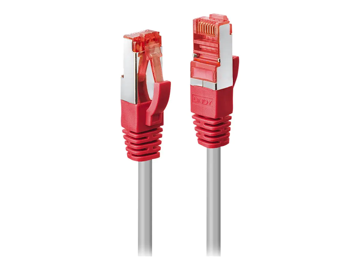 Lindy - Crossover-Kabel - RJ-45 (M) zu RJ-45 (M) - 10 m - SFTP, PiMF - CAT 6e - ohne Haken - Grau