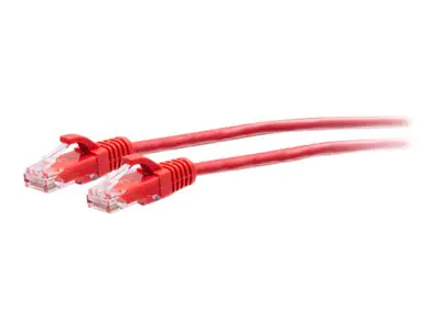 C2G 1ft (0.3m) Cat6a Snagless Unshielded (UTP) Slim Ethernet Network Patch Cable - Red - Patch-Kabel - RJ-45 (M) zu RJ-45 (M) - 30 cm - 4.8 mm - UTP - CAT 6a - geformt, ohne Haken - Rot