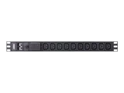 ATEN Basic PDU PE0210SG - Stromverteilungseinheit (Rack - einbaufähig) - Wechselstrom 100-240 V - 3840 VA - Eingabe, Eingang IEC 60320 C20 - Ausgangsanschlüsse: 10 (10 x IEC 60320 C13) - 1U - 3.05 m Schnur