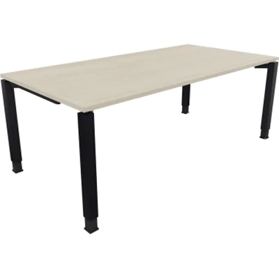 Schreibtisch Vierfuß Quadratrohr B2000xT1000xH680-820 an/Akazie hell