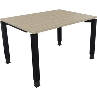 Schreibtisch Vierfuß Quadratrohr B1200xT900xH680-820 an/Eiche Natur Schreibtisch Vierfuß Quadratrohr B1200xT900xH680-820 an/Eiche Natur