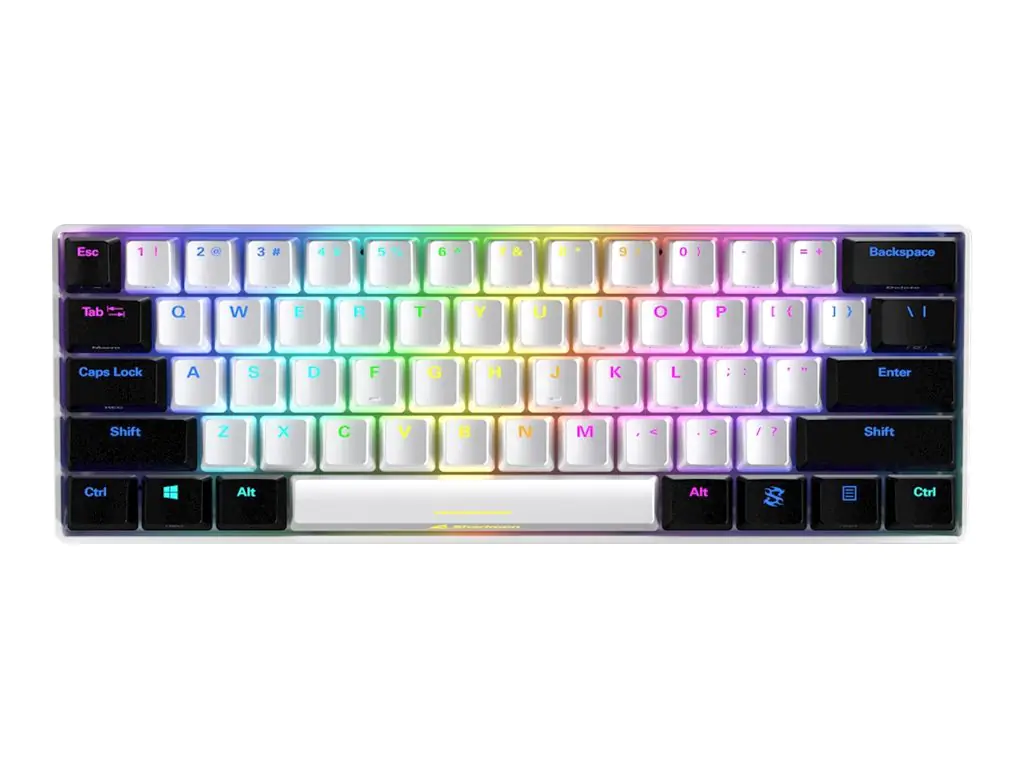 Sharkoon SKILLER SGK50 S4 - Tastatur - Hintergrundbeleuchtung - USB-C - Italienisch - Tastenschalter: Kailh Red - weiß
