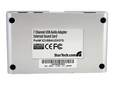StarTech USB 2.0 Soundbox 7.1 Adapter - externe USB Soundkarte mit SPDIF Didital Audio