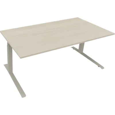 Sitz-/Stehtisch Kufe Doppels. Quad. B1800xT900xH645-1275 si/Akazie