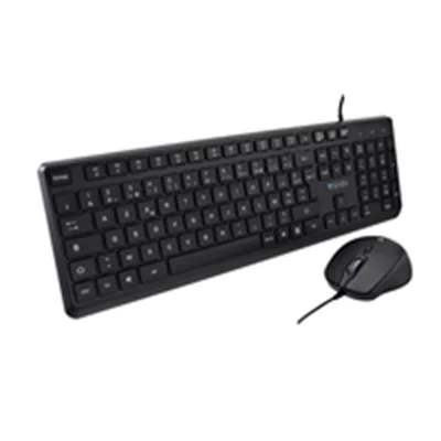 V7 CKU350ES - Tastatur-und-Maus-Set - USB - QWERTY - Spanisch - Schwarz