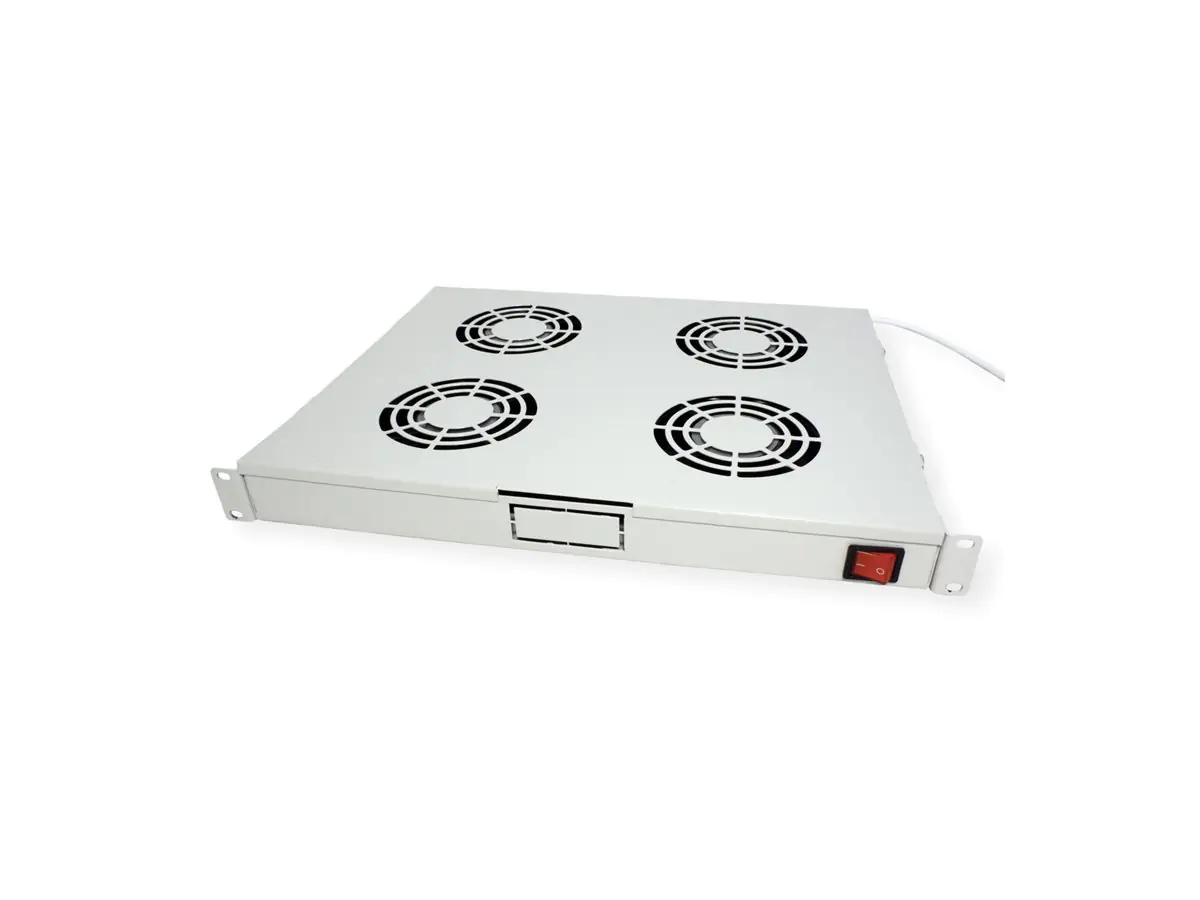 ROLINE 19 Zoll Dachlüftereinheit 4 Lüfte Thermostat grau