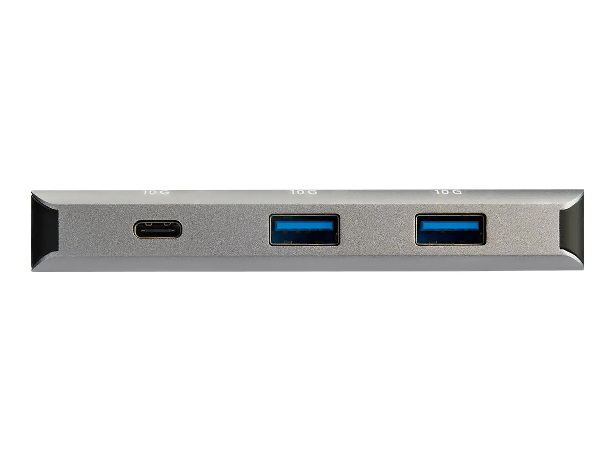 StarTech HB31C2A1CGB 3-Port-USB-C-Hub (mit LAN-Anschluss , 10 Gbit/s, 2x USB-A und 1x USB-C, 25 cm Hostkabel) - Hub - 1 x USB-C + 2 x USB 3.1 + 1 x 10/100/1000 - Desktop - für P/N: PEXUSB321C