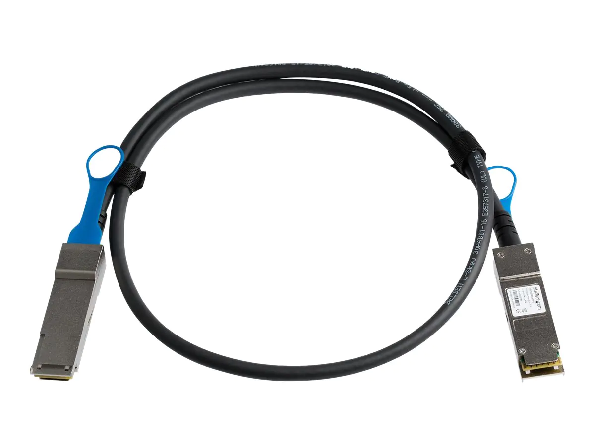 StarTech 1m Juniper QFX-QSFP-DAC-1M kompatibel - QSFP+ Direktverbindungskabel - 40G QSFP+ Kabel - Passives Twinax Kabel - QSFP Kabel - Direktanschlusskabel - QSFP+ zu QSFP+ - 1 m - twinaxial - SFF-8436 - passiv - Schwarz