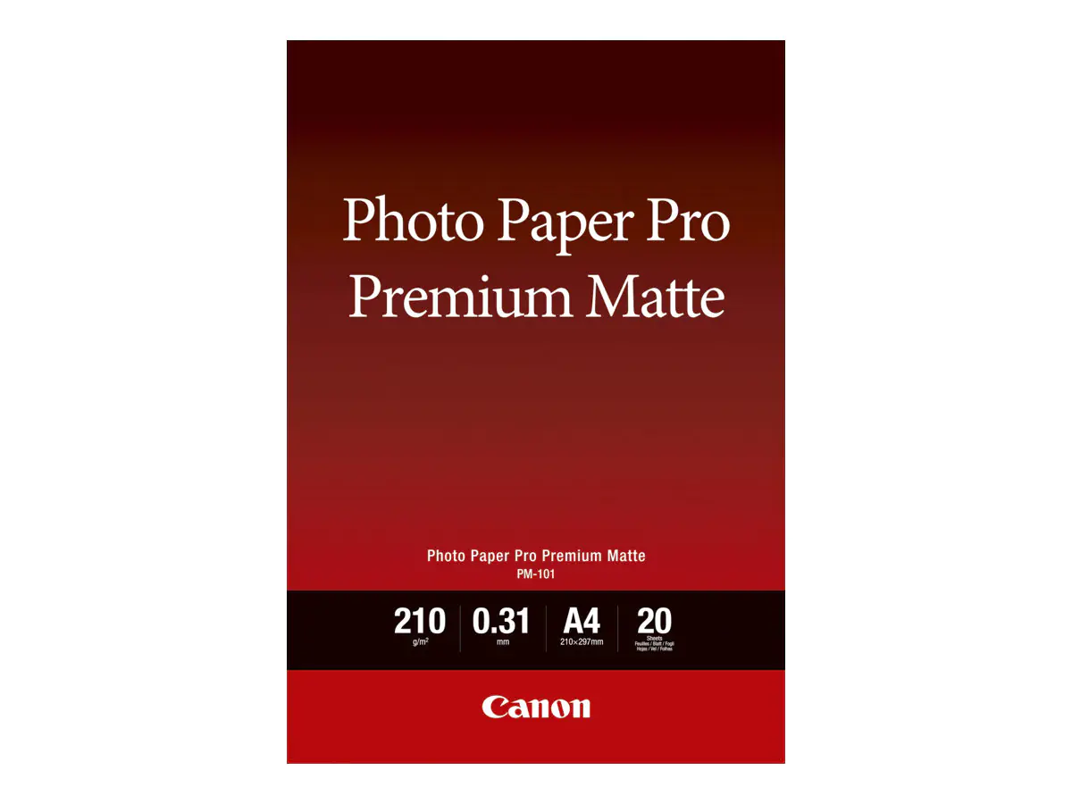 Canon Fotopapier PM-101 8657B005 DIN A4 210 g/m² weiß matt glatt 20 Blatt Canon Fotopapier PM-101 8657B005 DIN A4 210 g/m² weiß matt glatt 20 Blatt
