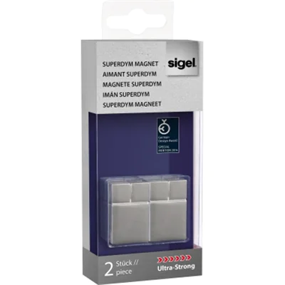 SIGEL Magnet SuperDym C30 GL707 Cube 20x30x20mm silber 2 St./Pack. SIGEL Magnet SuperDym C30 GL707 Cube 20x30x20mm silber 2 St./Pack.