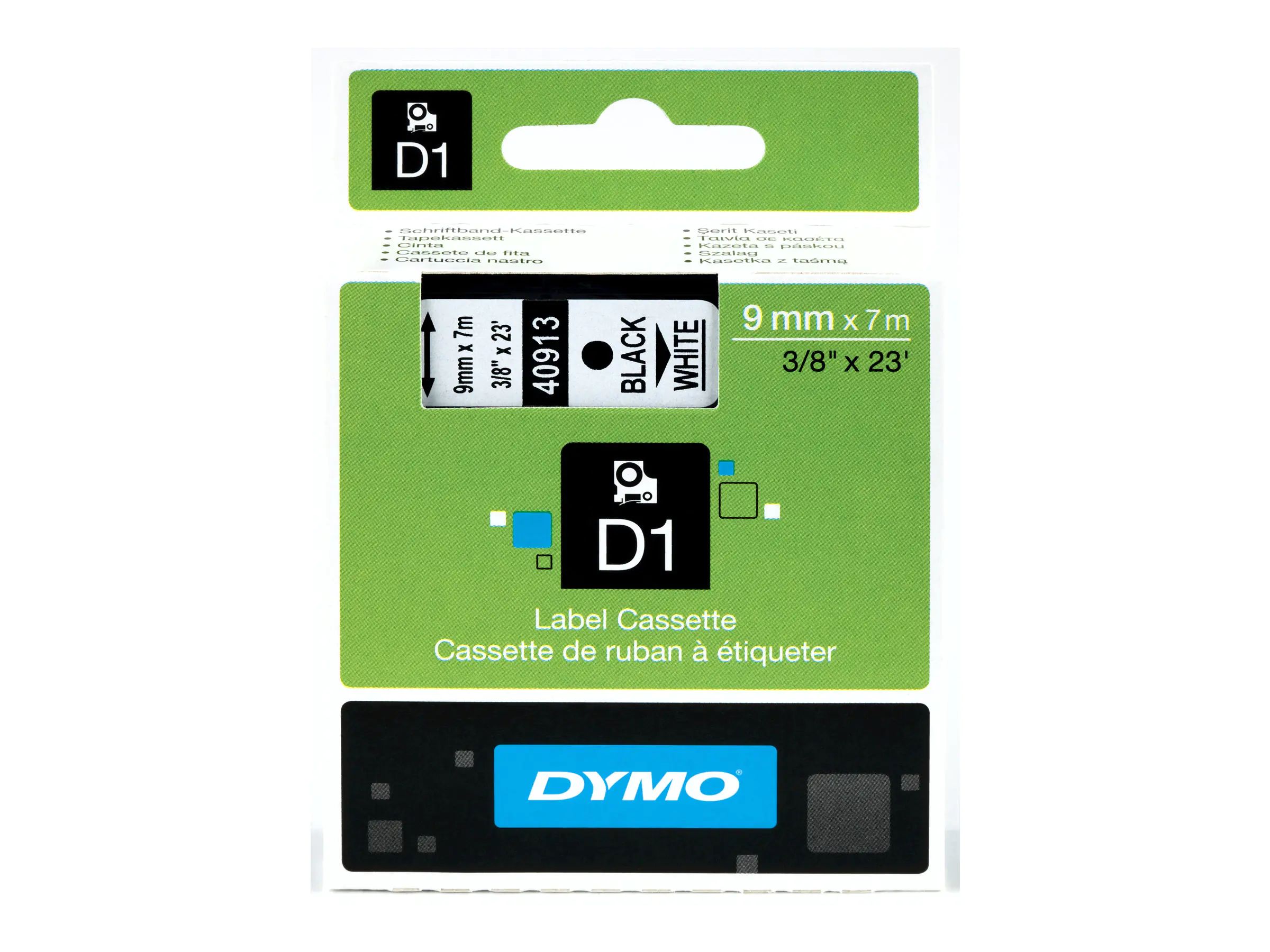 Dymo D1 - Selbstklebend - Schwarz auf Weiß - Rolle (0,9 cm x 7 m) S0720680