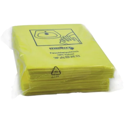Wischtuch 35 x 40 cm (B x L) 100 % Viskose gelb 10 St./Pack. Wischtuch 35 x 40 cm (B x L) 100 % Viskose gelb 10 St./Pack.