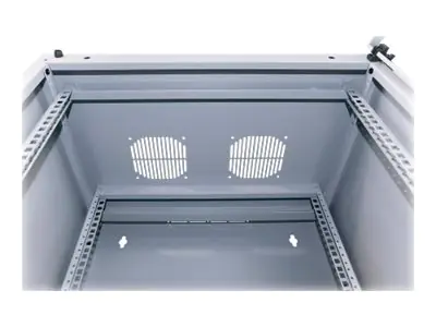 Intellinet 19" Wandverteiler mit Schwenkrahmen, 6 HE, 327 (H) x 540 (B) x 450 (T) mm, Flatpack, grau - Gehäuse - geeignet für Wandmontage - Grau, RAL 7035 - 6U - 48.3 cm (19")