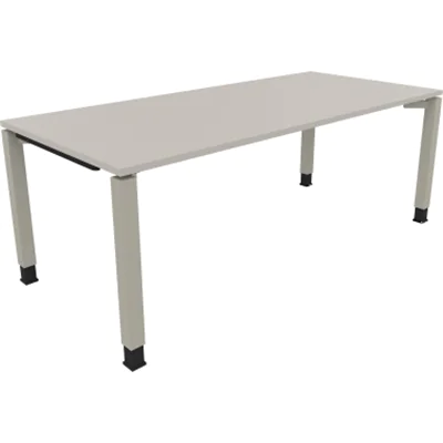 Schreibtisch Vierfuß Quadratrohr B2000xT900xH680-820 si/Lichtgrau Schreibtisch Vierfuß Quadratrohr B2000xT900xH680-820 si/Lichtgrau