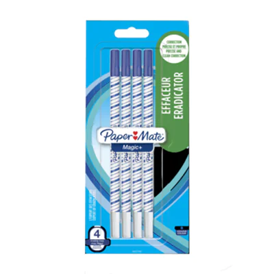 Paper Mate Tintenlöscher Magic+ Rundspitze 4er Blister 2027797