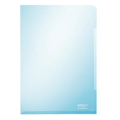 Leitz Sichthülle Super Premium DIN A4 0,15mm oben, rechts offen dokumentenecht PVC-Hartfolie blau matt 100 St./Pack.