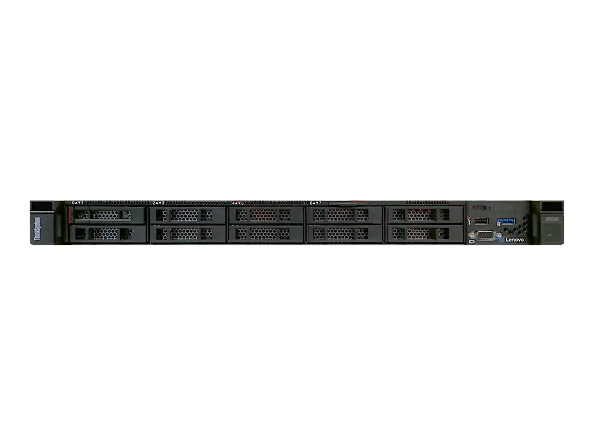 Lenovo ThinkSystem SR250 7Y51 - Server - Rack-Montage - 1U - 1-Weg - 1 x Xeon E-2224 / 3.4 GHz - RAM 8 GB - SATA - Hot-Swap 8.9 cm (3.5") Schacht/Schächte - keine HDD - Matrox G200 - GigE - kein Betriebssystem - Monitor: keiner
