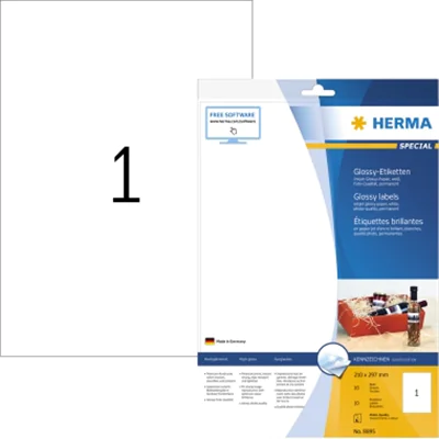 HERMA Etikett 8895 210x297mm weiß 10 St./Pack. HERMA Etikett 8895 210x297mm weiß 10 St./Pack.