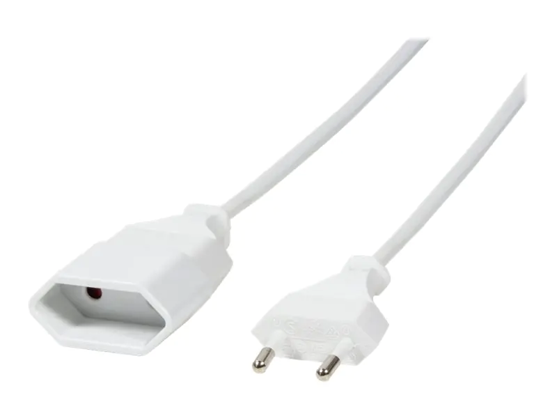 LogiLink - Spannungsversorgungs-Verlängerungskabel - Eurostecker (W) bis Eurostecker (M) - 2 m - weiß