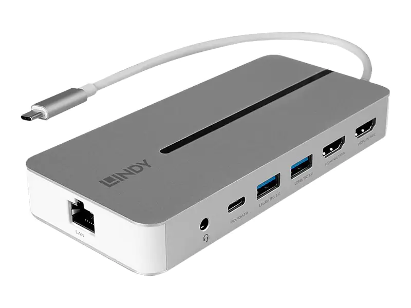 Lindy - Dockingstation - für Notebook, Laptop - USB-C 3.2 - 2 x HDMI - 1GbE Lindy - Dockingstation - für Notebook, Laptop - USB-C 3.2 - 2 x HDMI - 1GbE