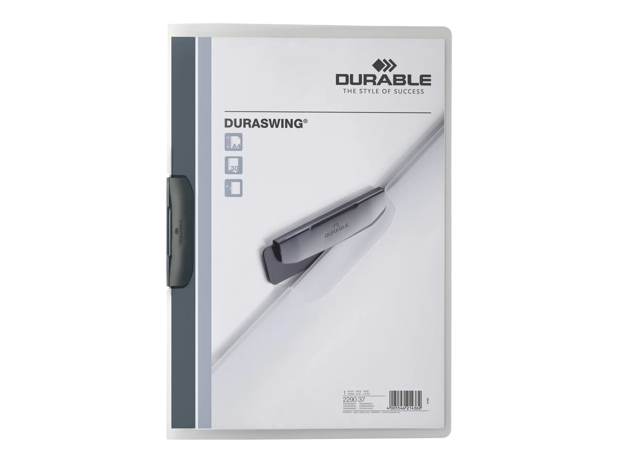 Durable DURASWING - Klemmhefter - für A4 (210 x 297 mm) 2290-37