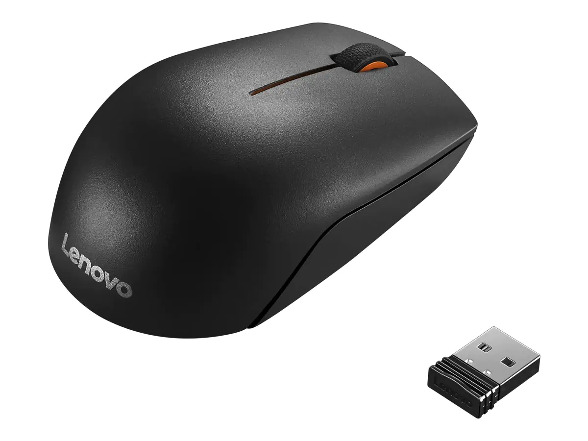 Lenovo 300 Wireless Compact - Maus - 3 Tasten - kabellos - 2.4 GHz - kabelloser Empfänger (USB) - retail - für IdeaPad Slim 7 14ARE05; ThinkBook 14 G3 ACL; 15 G3 ACL; V14 IGL; Yoga Slim 7 Pro 14