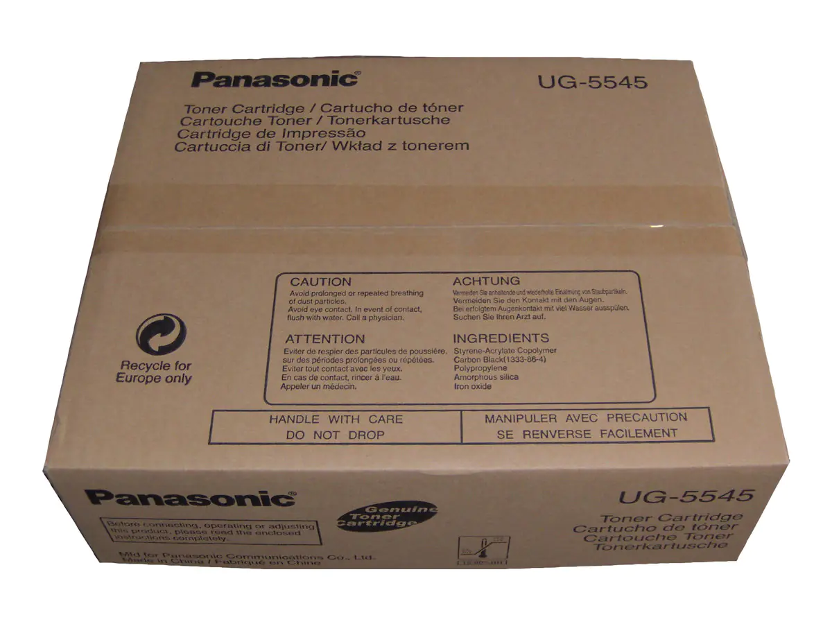 Panasonic UG-5545 - Schwarz - Original - Tonerpatrone - für Laser Fax UF-7100; Panafax UF-8100 Panasonic UG-5545 - Schwarz - Original - Tonerpatrone - für Laser Fax UF-7100; Panafax UF-8100