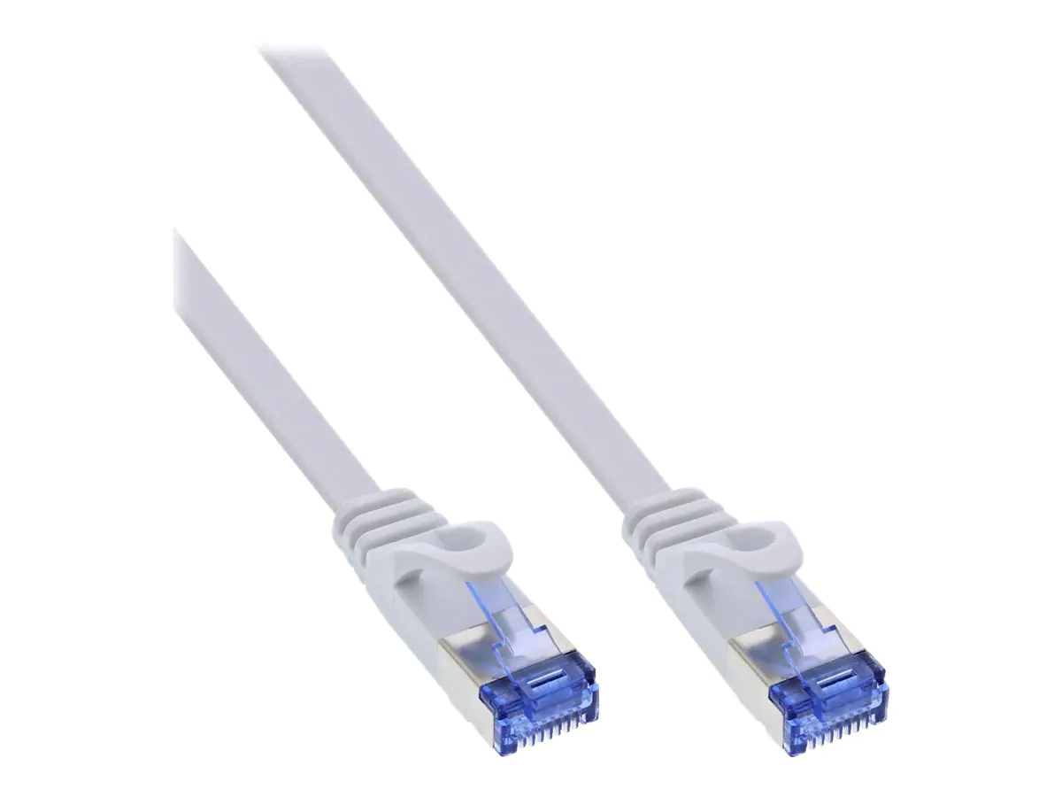 InLine - Patch-Kabel - RJ-45 (M) zu RJ-45 (M) - 5 m - U/FTP, PiMF - CAT 6a - geformt, flach - Gelb