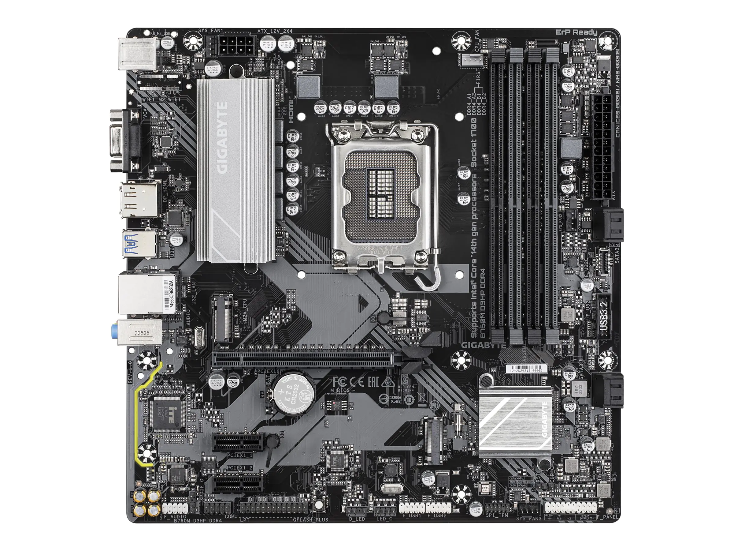 Gigabyte B760M D3Hp DDR4 - Motherboard - micro ATX - LGA1700-Sockel - B760 Chipsatz - USB-C 3.2 Gen 1, USB 3.2 Gen 1 - Gigabit LAN - Onboard-Grafik (CPU erforderlich) - HD Audio (8-Kanal)