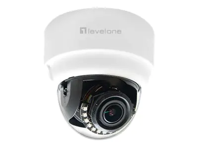 LevelOne FCS-3303 - Netzwerk-Überwachungskamera - Kuppel - Farbe (Tag&Nacht) - 3 MP - 2048 x 1536 - Automatische Irisblende - Audio - LAN 10/100 - MJPEG, H.264, H.265 - Gleichstrom 12 V / PoE