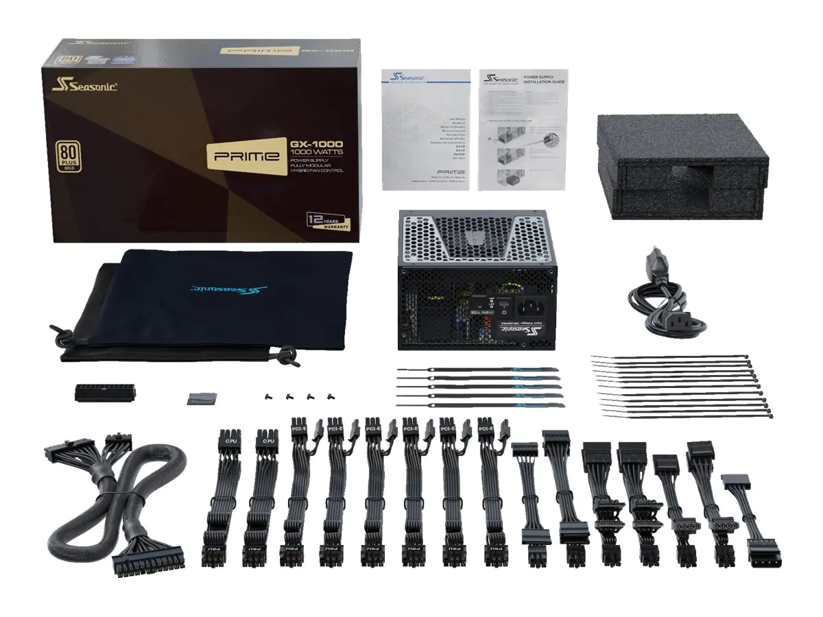 Sea Sonic Prime GX 1000 - Netzteil (intern) - ATX12V / EPS12V - 80 PLUS Gold - Wechselstrom 100-240 V - 1000 Watt