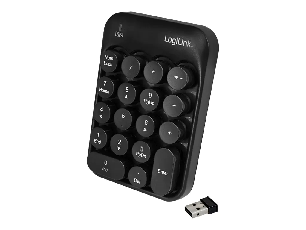 LogiLink - Tastatur - mit Touchpad - kabellos - 2.4 GHz - Tastenschalter: Scissor-Key