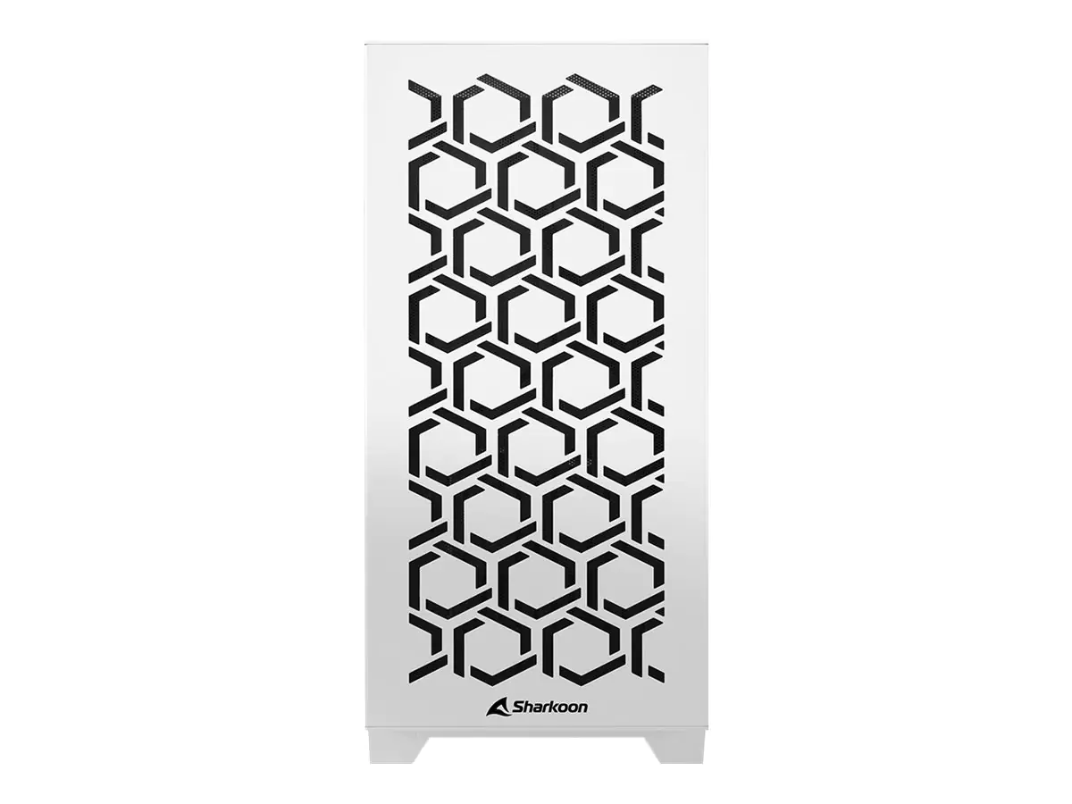 Sharkoon MS-Y1000 - microATX - Seitenteil mit Fenster (gehärtetes Glas) - keine Spannungsversorgung (ATX) - weiß - USB/Audio