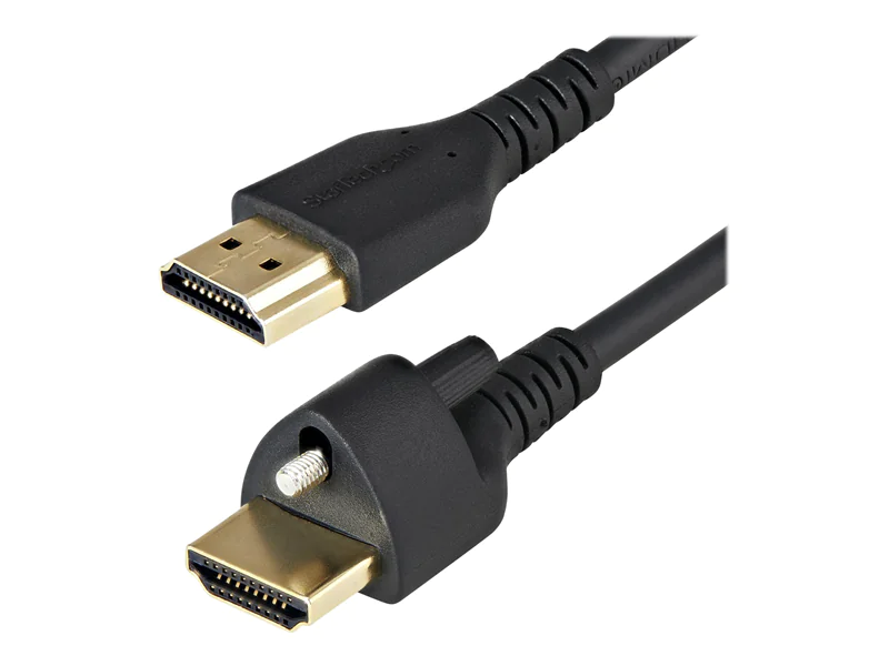 StarTech 2m High Speed HDMI Kabel - 4K 60Hz HDR - HDMI-2.0-Monitorkabel mit Verriegelungsschraube für sichere Verbindung - HDMI-Kabel mit Ethernet - St/St (HDMM2MLS) - Premium Highspeed - HDMI-Kabel mit Ethernet - HDMI männlich zu HDMI männlich Verriegelu StarTech 2m High Speed HDMI Kabel - 4K 60Hz HDR - HDMI-2.0-Monitorkabel mit Verriegelungsschraube für sichere Verbindung - HDMI-Kabel mit Ethernet - St/St (HDMM2MLS) - Premium Highspeed - HDMI-Kabel mit Ethernet - HDMI männlich zu HDMI männlich Verriegelu
