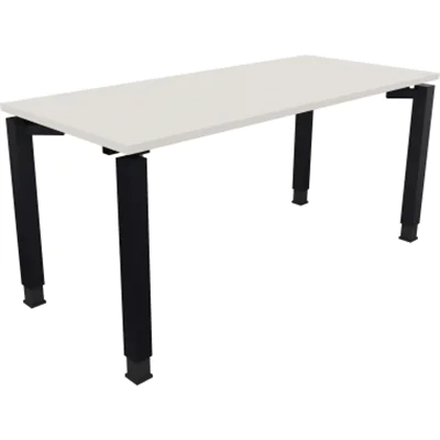 Schreibtisch Vierfuß Quadratrohr B1600xT700xH680-820 an/Weiß Schreibtisch Vierfuß Quadratrohr B1600xT700xH680-820 an/Weiß
