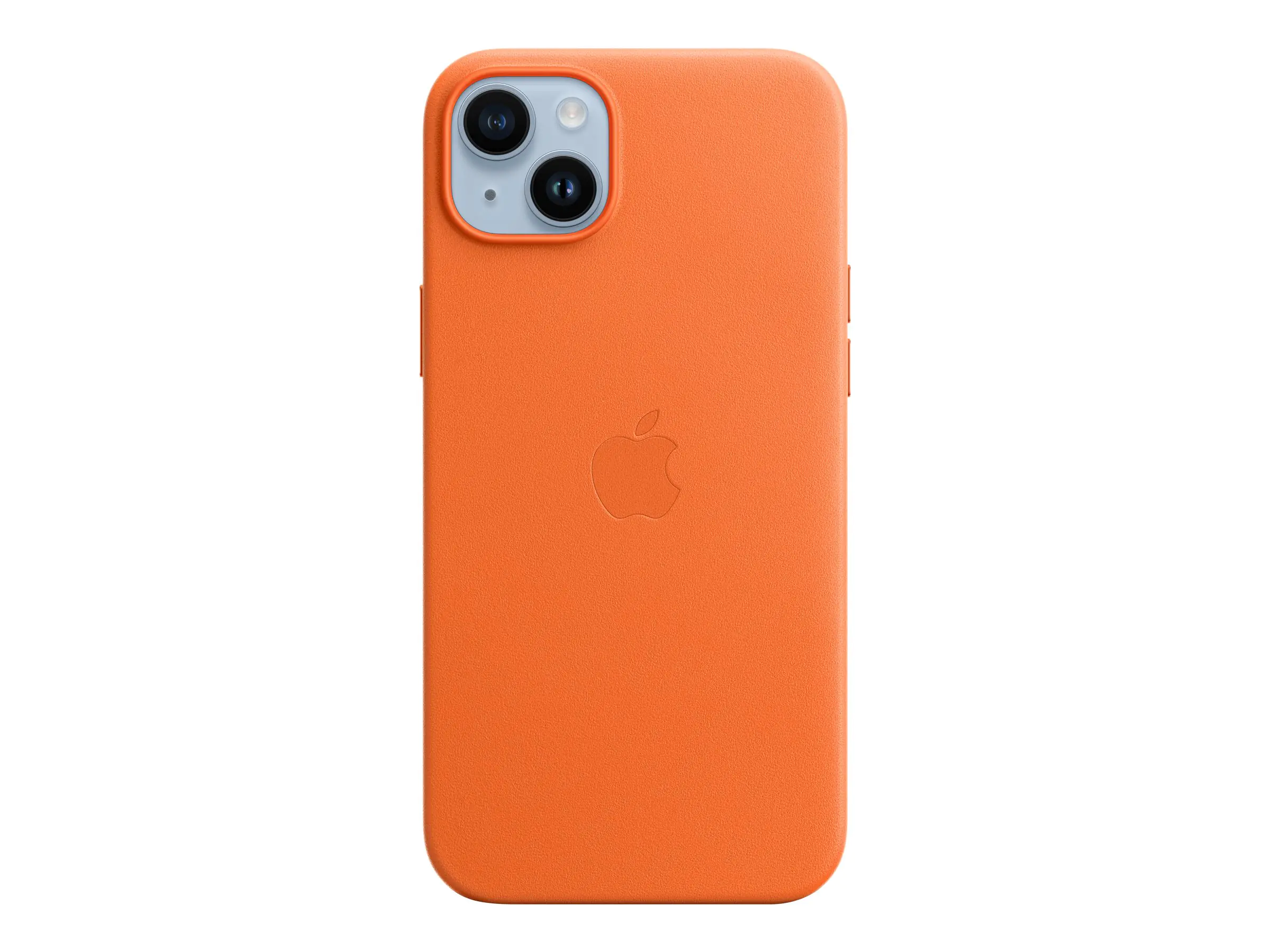 Apple - Hintere Abdeckung für Mobiltelefon - kompatibel mit MagSafe - Leder - orange - für iPhone 14 Plus